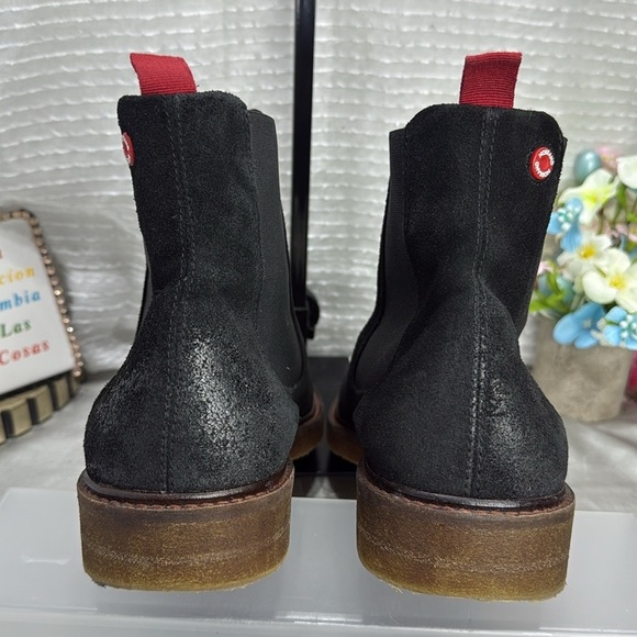 (P5) Nobrand EMERGE 3 TAUPE black leather boots, men's size 43/9 USA - Picture 4 of 16